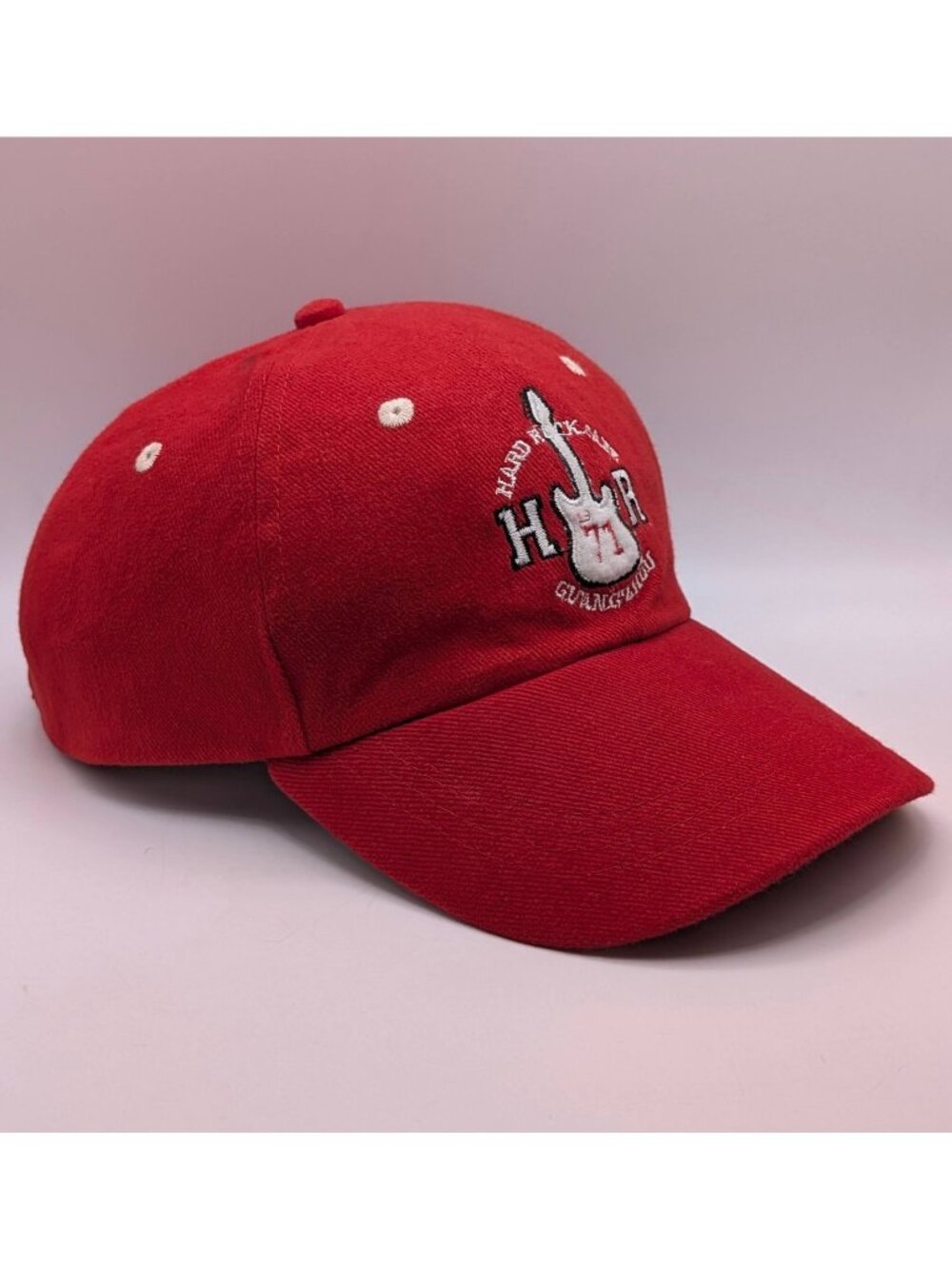 Hard Rock Cafe Guangzhou China Ball Cap Hat Adjustable Strap Back Red Unisex HRC